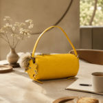 Snake Embossed Cylinder Bag