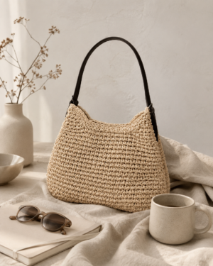 Woven Straw Tote Bag